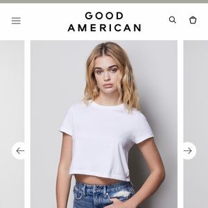 Good American Crop boy tee (New)
